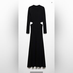 Mango Elegant Black Cut-Out Dress